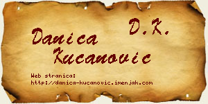 Danica Kucanović vizit kartica